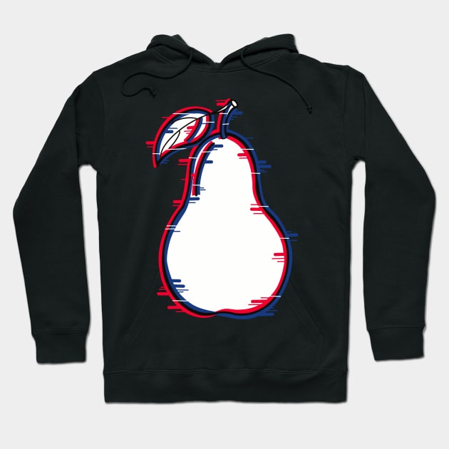 A pear fruit with a glitch effect Hoodie by Fruit Tee